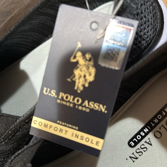 U.S. Polo Ass  Black Heather Grey Memory Foam Slip-On Sneakers - Picture 9 of 9